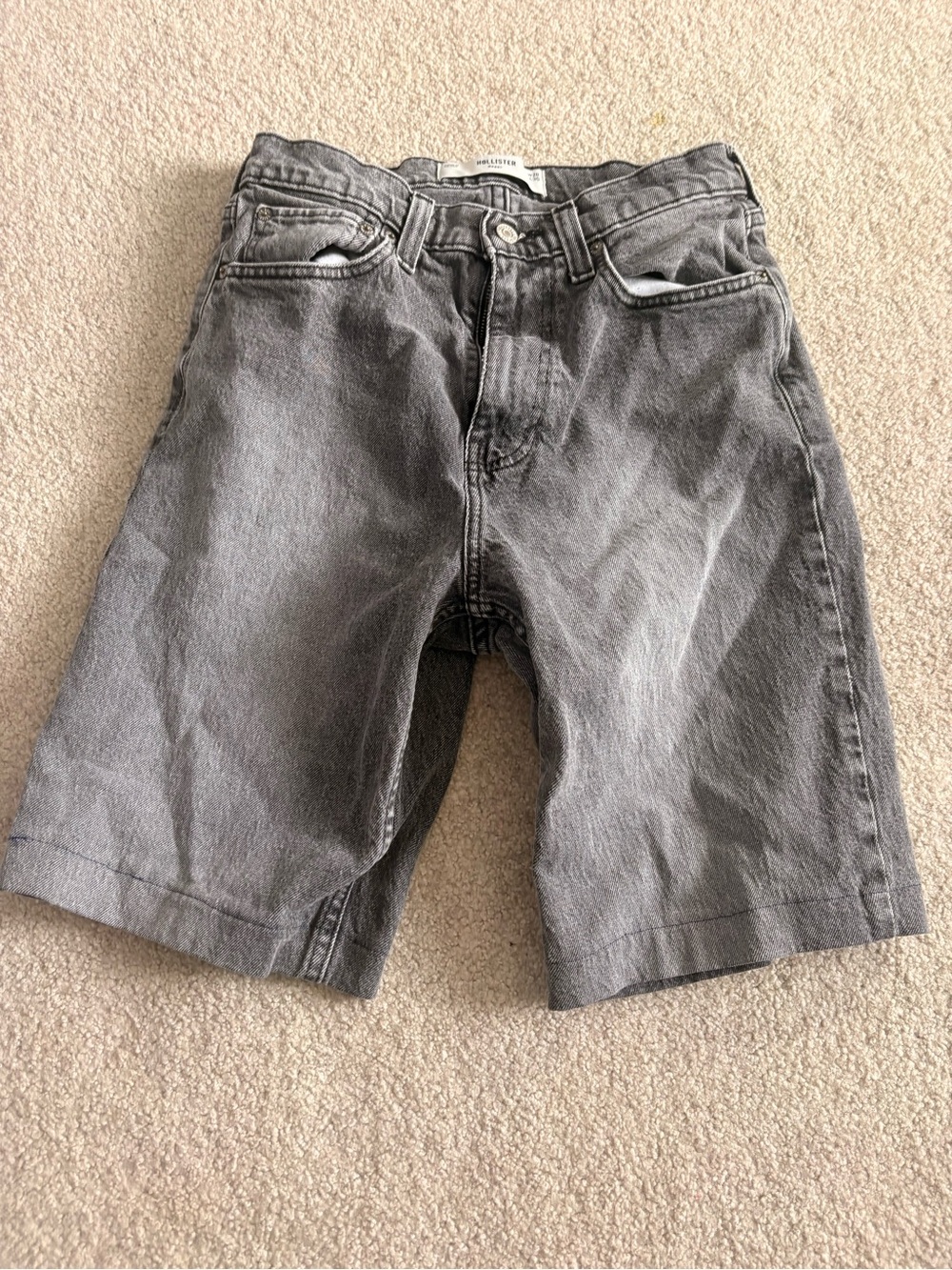 Hollister Men's Gray Denim Jean Shorts